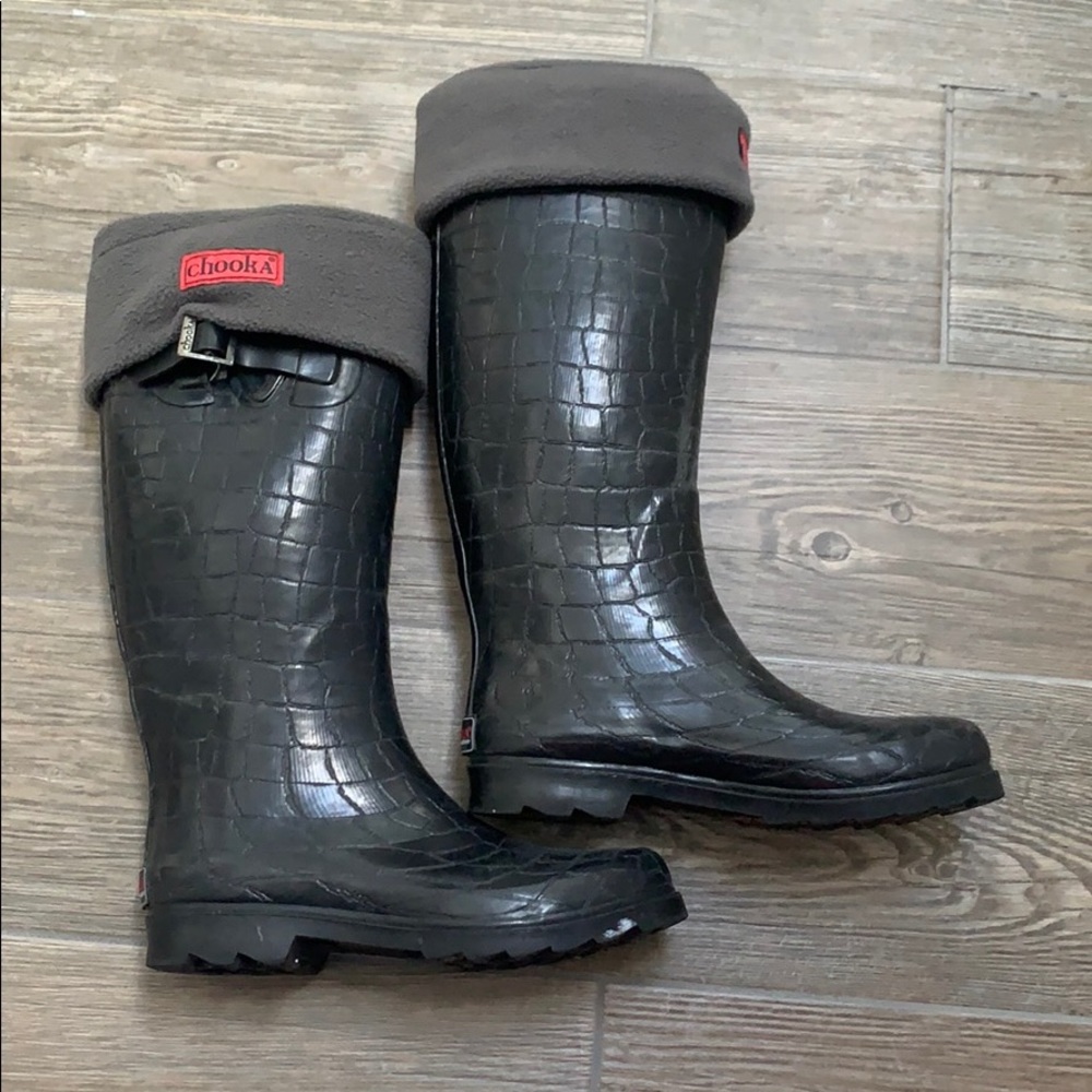 Chooka Rain Boot With Insert Size 6 Euc - image 1